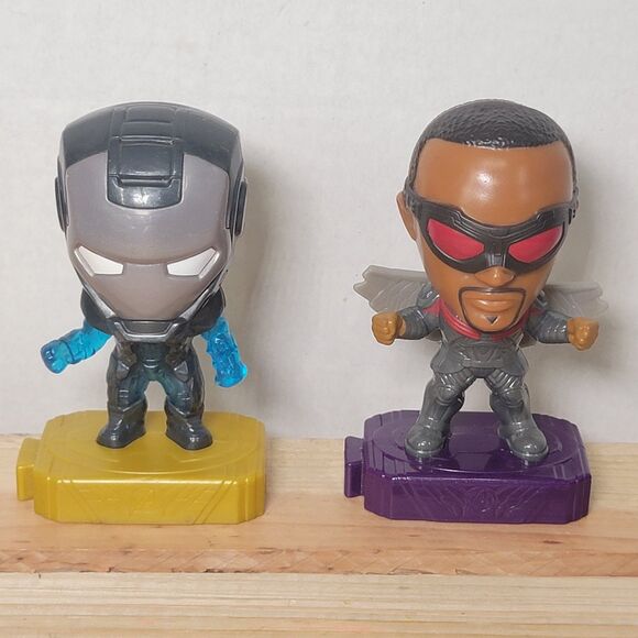 Set of 2 McDonald's Happy Meal Toy "2019 Avengers Iron Man" & "2020 Falcon" - Picture 1 of 6